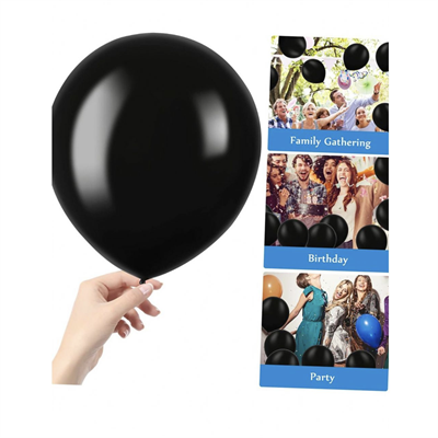 11 İnç İç Mekan Siyah Atom Balon Parti Balonu