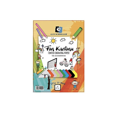 Alex Schoeller Fon Kartonu 10lu 10 Renk A4 120 gr