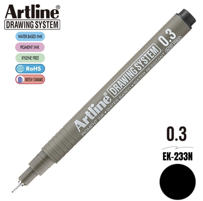 ARTLINE 233 ÇİZİM KALEMİ 0.3 SİYAH 