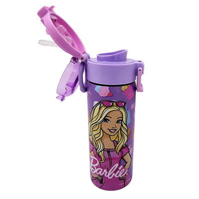 Barbie Çift Fonksiyon Kapaklı Çelik Matara 600 ml 3840