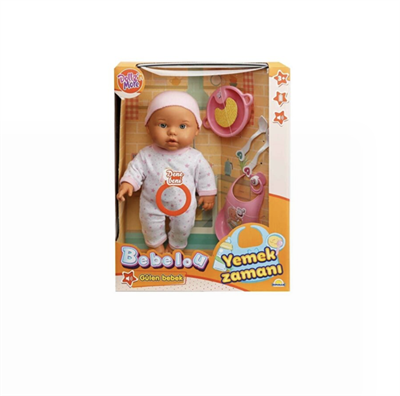 Bebelou Lunch Time Sesli Gülen 32 cm Bebek Seti 