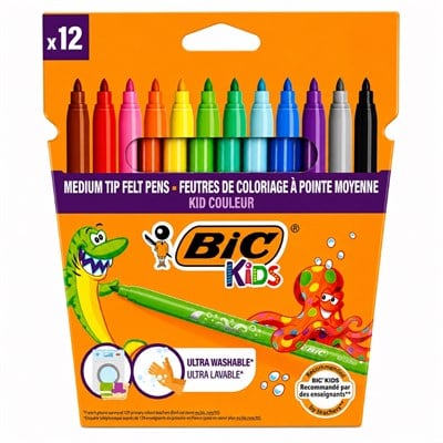 Bic Keçeli Kalem 9202932/9202937 Kid Couleur 2727 Yıkanabilir | BIC