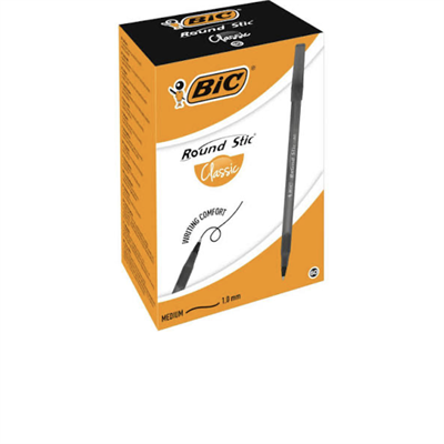 BIC Round Stıc Tükenmez 60lı Kutu Siyah