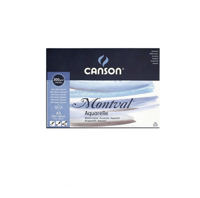 Canson Montval Suluboya Bloğu A3 300 gr 12 Yaprak
