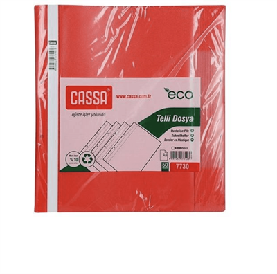 Cassa Eco A4 Kırmızı Telli Dosya 50li Paket  Masaüstü