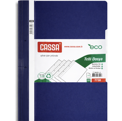 Cassa Eco A4 Lacivert Telli Dosya 50li Paket  Masaüstü