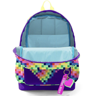 Coral High 33208 Pixel Kalp Desenli Sırt Çantası 