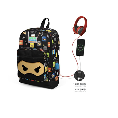 Coral High 23285 USB ve AUX Soketli Sırt Çantası 
