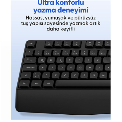 Daxi MK-260 Kablosuz Klavye Mouse Set 2.4 GHz Siyah Q TR
