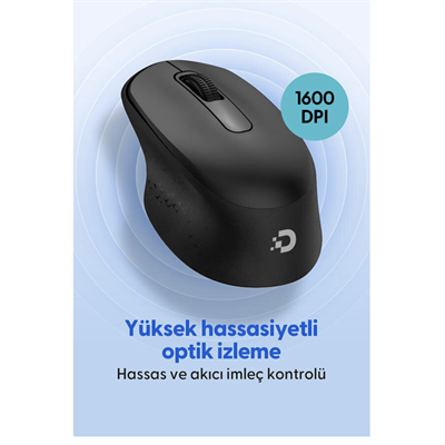 Daxi MK-260 Kablosuz Klavye Mouse Set 2.4 GHz Siyah Q TR