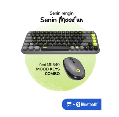 MK340 Mood Keys Combo Kablosuz Bluetooth Klavye Mouse Seti 