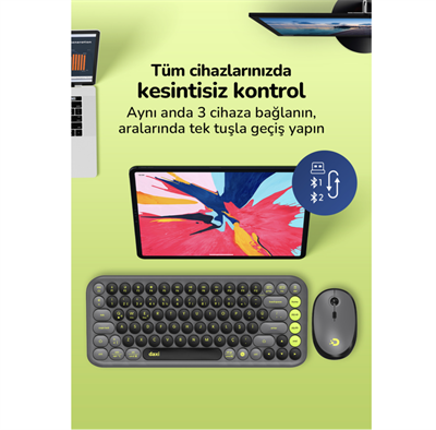  MK340 Mood Keys Combo Kablosuz Bluetooth Klavye Mouse Seti 