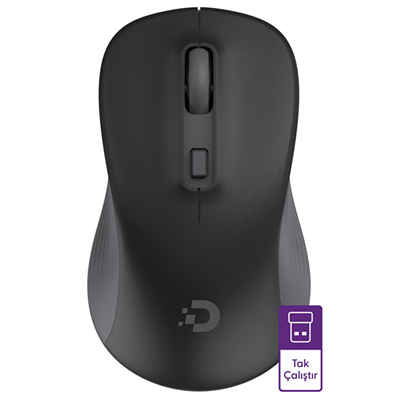 Daxi MX-100 Comfort Plus 2.4 GHz Sessiz Kablosuz Mouse Siyah