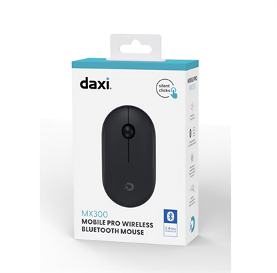 Daxi MX-300 Bluetooth 2.4 GHz Sessiz Kablosuz Mouse Siyah 