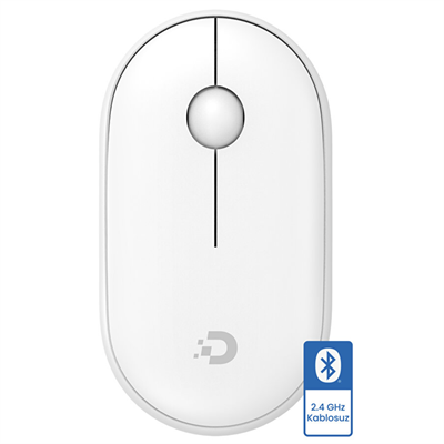 Daxi MX-300 Beyaz Bluetooth ve 2.4GHz Kablosuz Mouse
