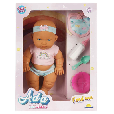 Dollz’n More Ada Feed Me 23 cm Beslenme Bebek Seti 