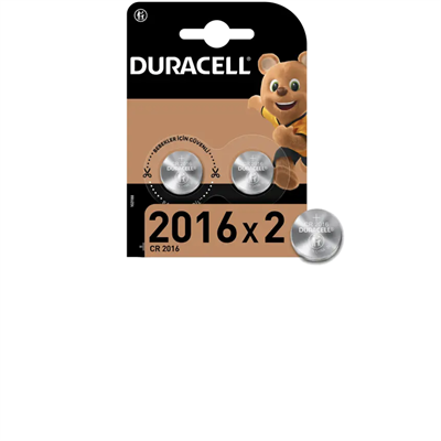 Duracell CR2016 3V Lityum Düğme Pil 2li