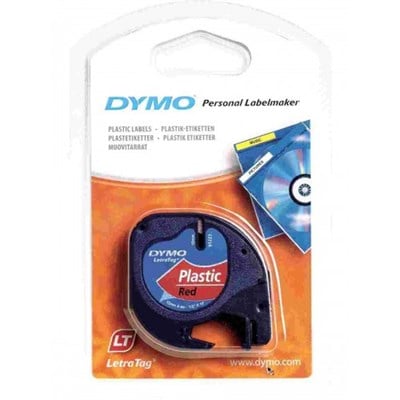DYMO LETRATAG KAĞIT ŞERİT 12MM*4MT KIRMIZI