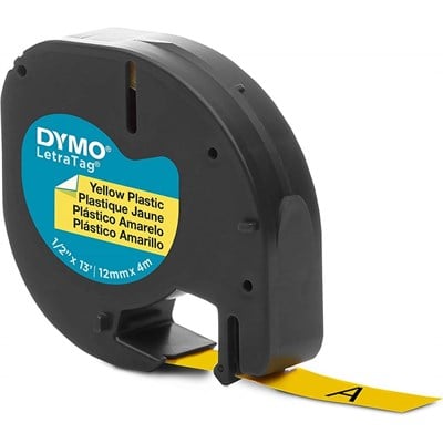 DYMO LETRATAG KAĞIT ŞERİT 12MM*4MT SARI