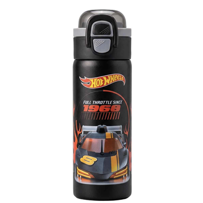 Hot Wheels Çift Fonksiyon Kapaklı Çelik Matara 600 ml 3821