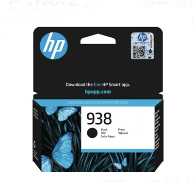 HP 938/4S6X8PE BK Mürekkep Kartuş Siyah