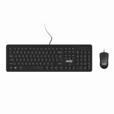 İZOLY KM9400 Q-F KLAVYE MOUSE KABLOLU SİYAH Bilgisayar Aksesuarı