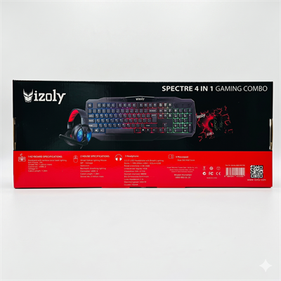 İZOLY SPECTRE 4 İN 1 GAMİN COMBO KLAVYE-MOUSE-KULAKLIK-MOUSEPAD SETİ