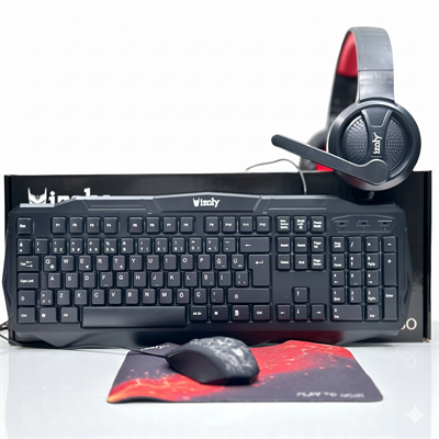 İZOLY SPECTRE 4 İN 1 GAMİN COMBO KLAVYE-MOUSE-KULAKLIK-MOUSEPAD SETİ