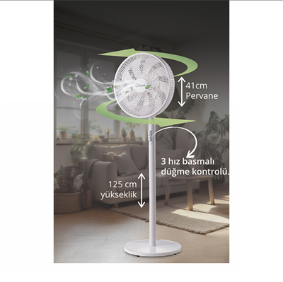 Kiwi KFAN 7627 Elektrikli Fan Soğutucu 40 cm