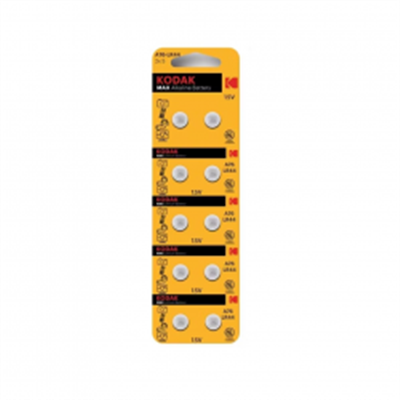 Kodak Ultra 10 Adet KA76/LR44 alkalin düğme pil