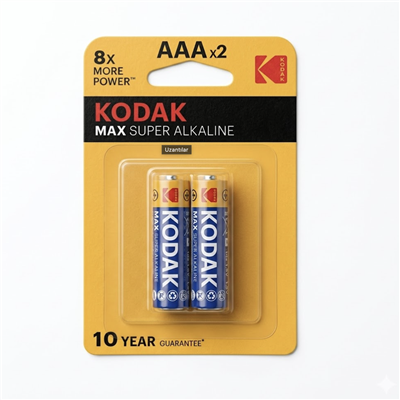 KODAK 2 ADET MAX ALKALİN İNCE PİL-AAA