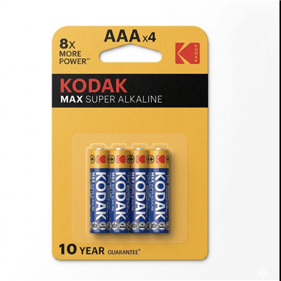 Kodak MAX 4 Adet AAA ince pil