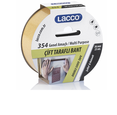 Lacco Çift Taraflı Bant 36 mm x 25 m 
