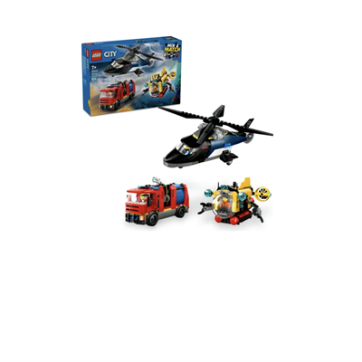 LEGOCity Helikopter, İtfaiye Kamyonu ve Denizaltı Karışımı