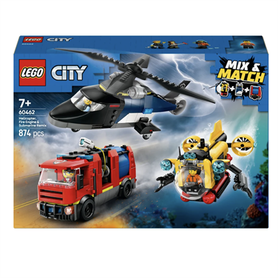 LEGOCity Helikopter, İtfaiye Kamyonu ve Denizaltı Karışımı