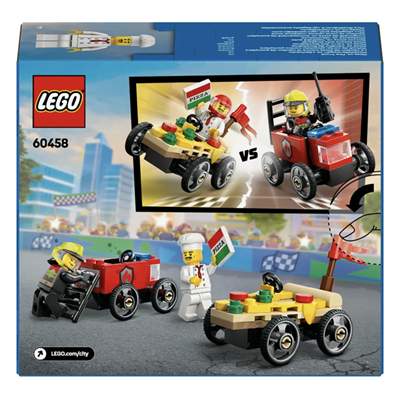 LEGO City Pizza Arabası İtfaiye Kamyonuna Karşı Yarış Arabası Paketi