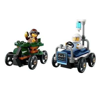 LEGO  City Uçak, Hastane Yatağına Karşı Yarış Arabası Paketi