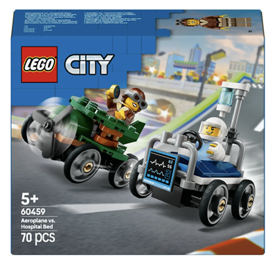 LEGO  City Uçak, Hastane Yatağına Karşı Yarış Arabası Paketi