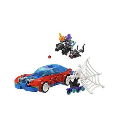 LEGO Marvel Örümcek Adam Yarış Arabası ve Venom Green Goblin