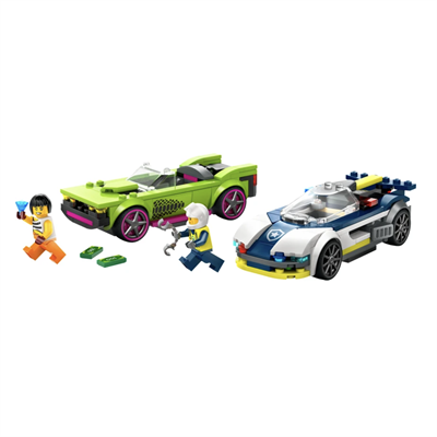 LEGO  City Polis Arabası ve Spor Araba Takibi