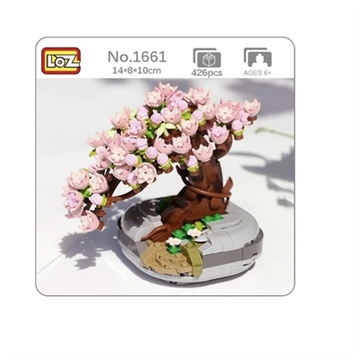 LOZ EBEDİ ÇİÇEK PEMBE SAKURA KİRAZ AĞACI 426 PARÇA BLOCK OYUNCAK