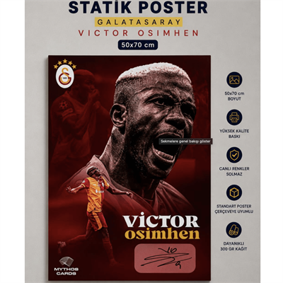 Mythos Statik Poster Galatasaray Osimhen - 