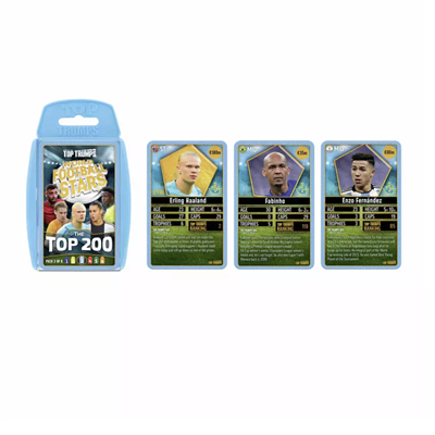 Winning Moves Top Trumps Dünya Futbol Yıldızları 3/6 Açık Mavi