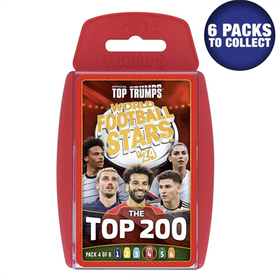 Winning Moves Top Trumps Dünya Futbol Yıldızları 4/6 Kırmızı