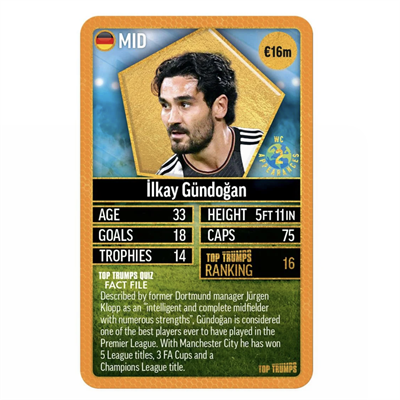 Winning Moves Top Trumps Dünya Futbol Yıldızları 6/6 Turuncu