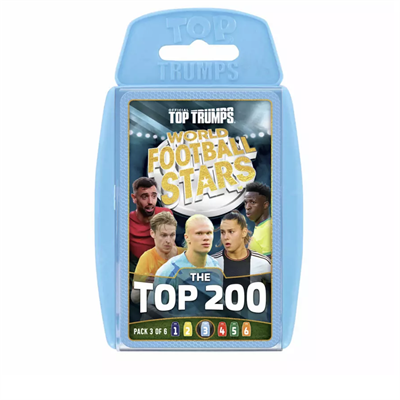 Winning Moves Top Trumps Dünya Futbol Yıldızları 3/6 Açık Mavi