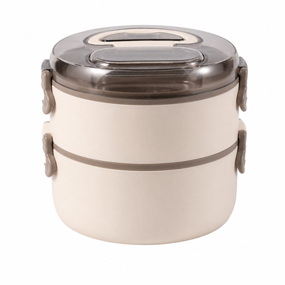 NOKİ PASLANMAZ ÇELİK BESLENME KABI 1200 ML TAŞIMA KULPLU ÇİFT KATLI YUVARLAK