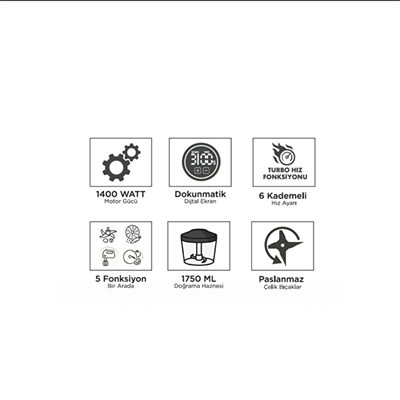 Onvo OVBLD07 1400W Multi Blender Seti