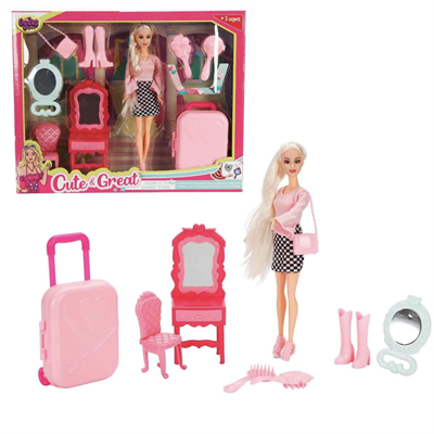 Oydas 02454 Cındy Doll Bavullu Makyaj Masalı Bebek