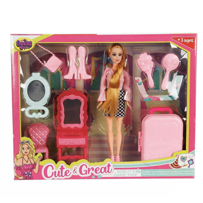 Oydas 02454 Cındy Doll Bavullu Makyaj Masalı Bebek